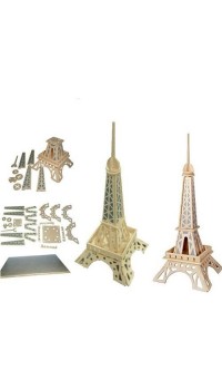 3D Ahşap Puzzle Yapboz Maket Eyfel Kulesi Boyanabilir