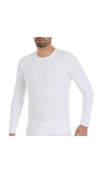 3 Adet Yıldız Erkek Likralı Uzun Kollu T-Shirt Fanila Beyaz 85