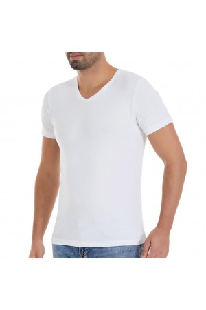 6 Adet Yıldız Erkek Modal V Yaka T-Şhirt Fanila Beyaz 150