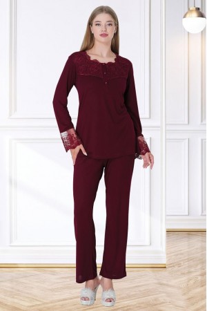 Mecit 5720 Bordo Bayan Pijama Takımı