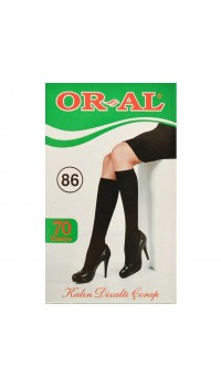 Oral Bayan Dizaltı Çorap Kalın 70 Denye Yeşil Kutu 1 Çift